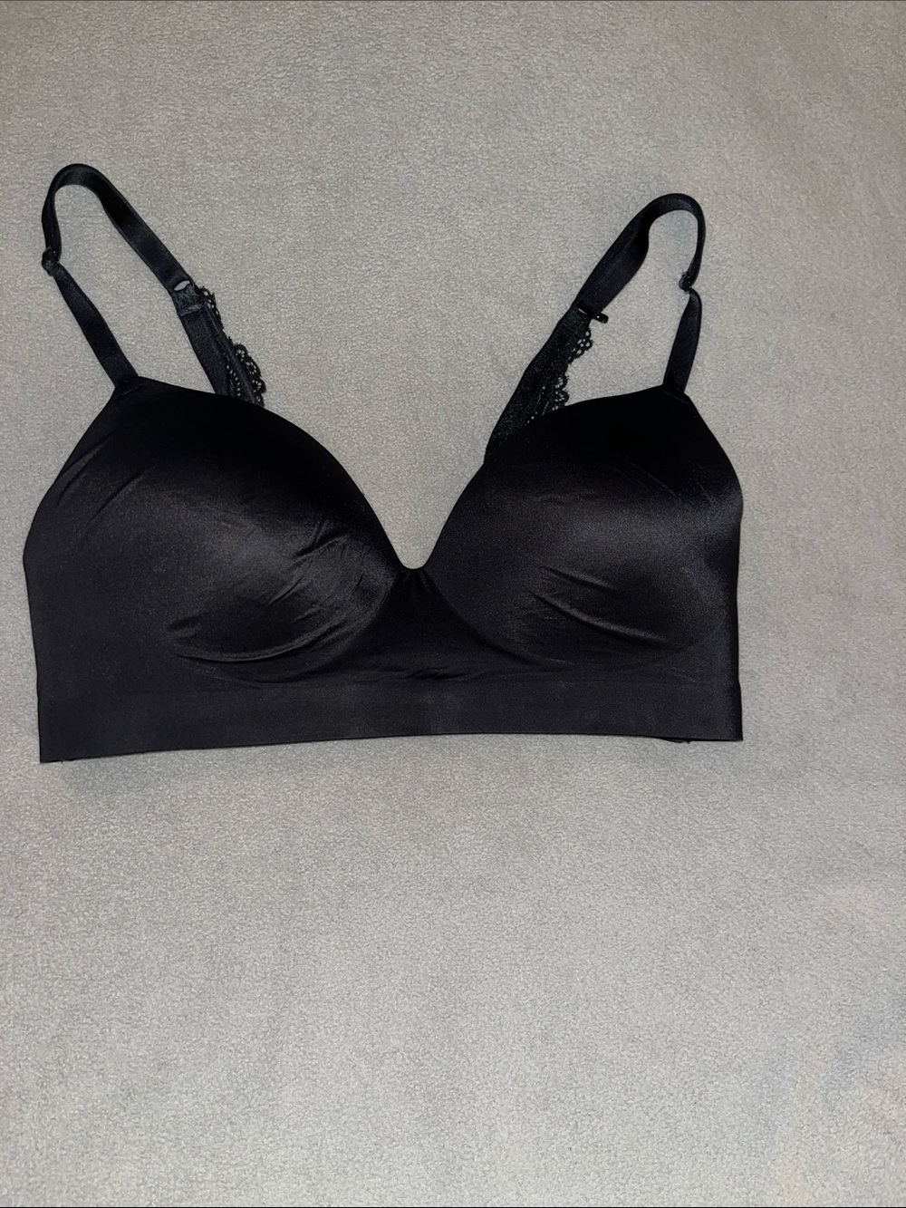 Soma Black Endless Luxe Wireless Lace J Hook Bra